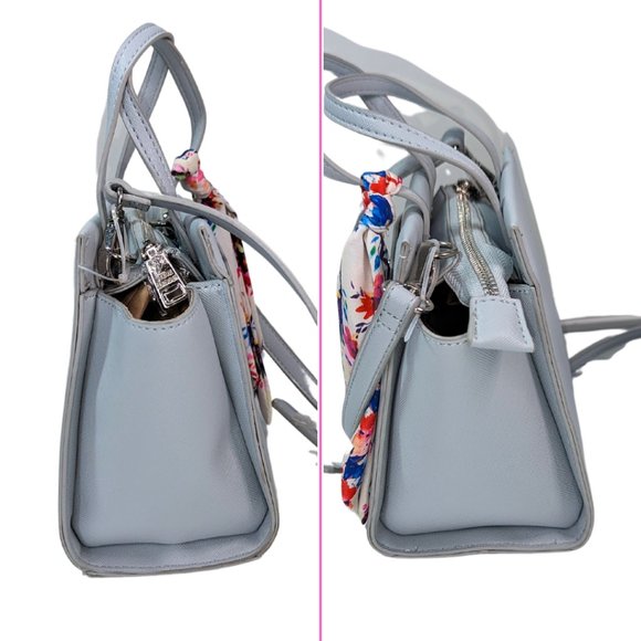 Steve Madden NWOT Mini Light Blue Convertible Cross Body Purse - Picture 7 of 14